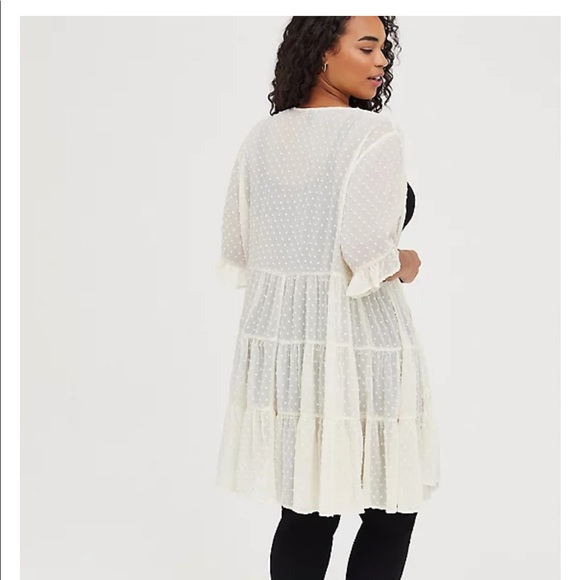 torrid Sweaters - NWT TORRID Tiered Ruffle Kimono 👘